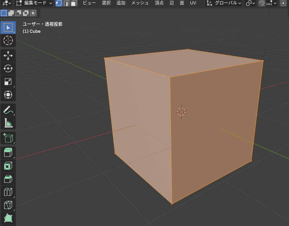 Blenderで面張りをする方法　２