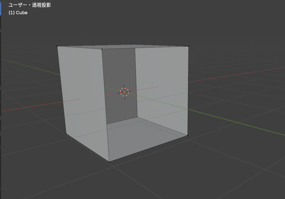 Blenderで頂点を追加する方法　３